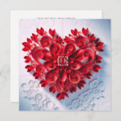 Papieren hart van schoonheid - reserveer de datum  kaart (Voorkant / Achterkant)