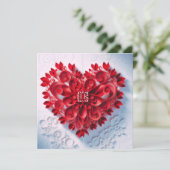 Papieren hart van schoonheid - reserveer de datum  kaart (Staand voorkant)