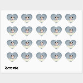 Papieren hart - vormige hond sticker (Vel)