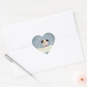 Papieren hart - vormige hond sticker (Envelop)