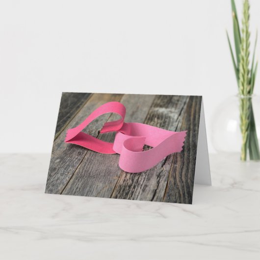 papieren harten voor huwelijksjubileum kaart (Voorkant)