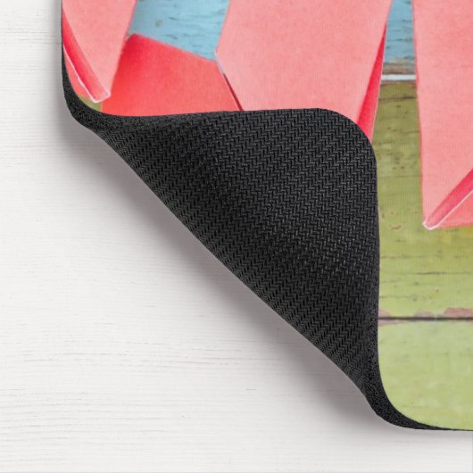 Papieren hartslag op de kast muismat (Hoek)