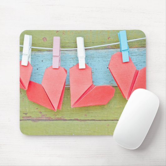 Papieren hartslag op de kast muismat (Met muis)