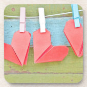 Papieren hartslag op de kast onderzetter (Voorkant)