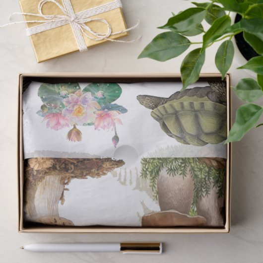 Papieren houtafels ontbinden met stool tissuepapier (Geschenk)