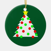 Papieren kartonnen kerstboom keramisch ornament (Voorkant)