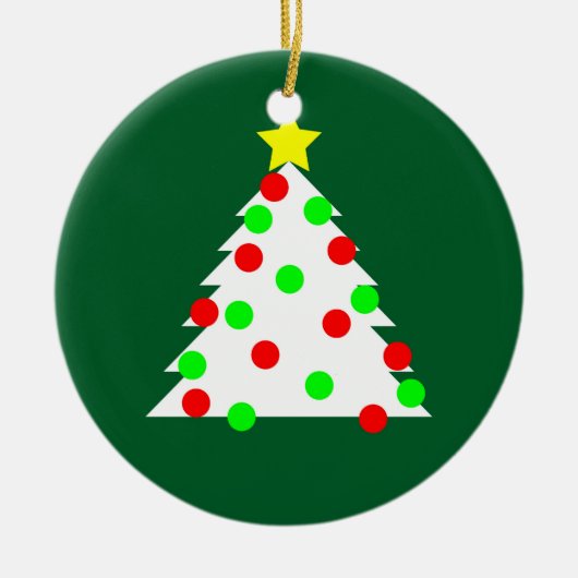 Papieren kartonnen kerstboom keramisch ornament (Voorkant)