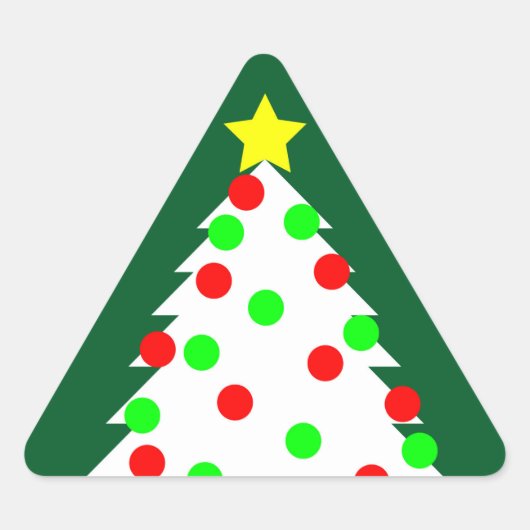 Papieren kartonnen kerstboom sticker (Voorkant)