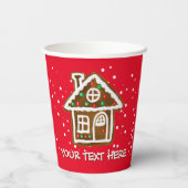 Papieren kerstbekertjes met schattig ontbijtkokerh papieren bekers (Achterkant)