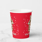 Papieren kerstbekertjes met schattig ontbijtkokerh papieren bekers (Links)