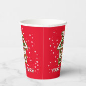 Papieren kerstbekertjes met schattig ontbijtkokerh papieren bekers (Rechts)