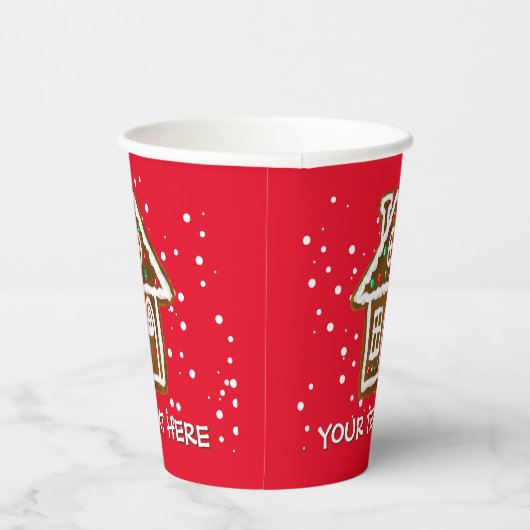 Papieren kerstbekertjes met schattig ontbijtkokerh papieren bekers (Rechts)