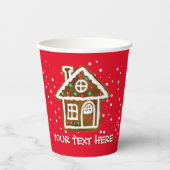 Papieren kerstbekertjes met schattig ontbijtkokerh papieren bekers (Voorkant)