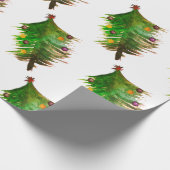 Papieren kerstboom inpakken cadeaupapier (Hoek)