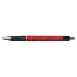 Papieren Kerstboom Rood Achtergrond Pen
