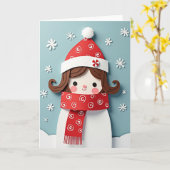 Papieren Kerstkaart Kaart (Gele Bloem)