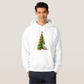 Papieren kerstkat hoodie (Voorkant volledig)