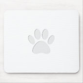 Papieren Knip Hondenpootafdruk Muismat (Voorkant)
