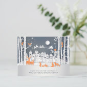 Papieren knippen kerstcadeautje Bedrijfsgroet Briefkaart (Staand voorkant)