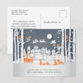 Papieren knippen kerstcadeautje Bedrijfsgroet Briefkaart (Voorkant / Achterkant)