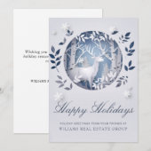 Papieren knippen kerstcadeautje Bedrijfsgroet Feestdagenkaart (Voorkant / Achterkant)