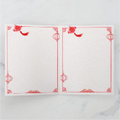 Papieren Knippend Tijgerjaar Chinees Nieuwjaar Gro Kaart (Binnen)