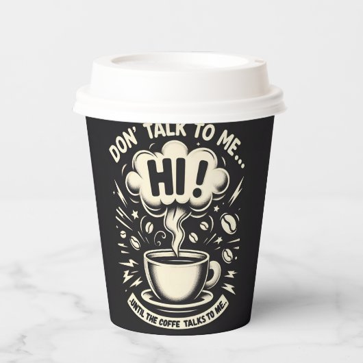 papieren koffiebeker bekers (Voorkant)