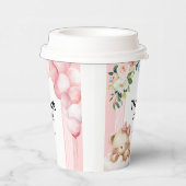 Papieren kopjes Baby shower dank u roze meisje Bee Papieren Bekers (Rechts)