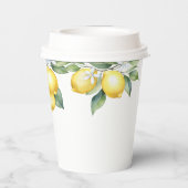 Papieren kopjes citroencitrus 1e verjaardag. papieren bekers (Achterkant)