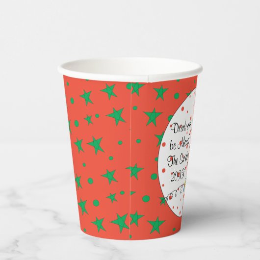 Papieren kopjes "De gelukkige rendiertjes" 8 oz. Papieren Bekers (Rechts)