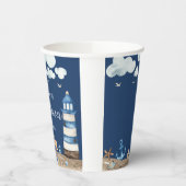 Papieren kopjes met eigen Baby shower Bekers (Links)