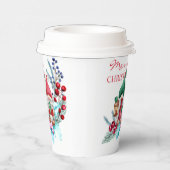 Papieren kopjes met prettige kerstcadeaus papieren bekers (Rechts)