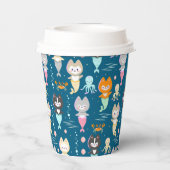 Papieren kopjes nautische thema verjaardag. papieren bekers (Achterkant)