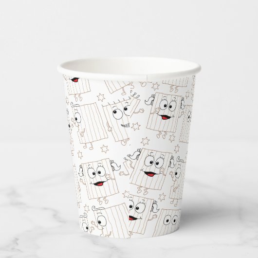 Papieren kopjes "Passover Happy Matzahs" 8 oz. Papieren Bekers (Rechts)