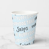 Papieren kopjes "Snips and Snagels" 8 oz. Bekers (Achterkant)