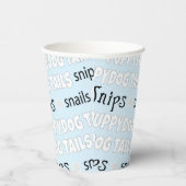 Papieren kopjes "Snips and Snagels" 8 oz. Bekers (Rechts)