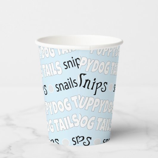Papieren kopjes "Snips and Snagels" 8 oz. Papieren Bekers (Rechts)
