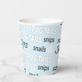 Papieren kopjes "Snips and Snagels" 8 oz. Papieren Bekers (Voorkant)