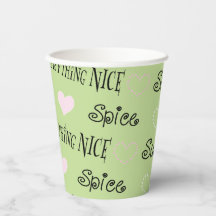 Papieren kopjes "Sugar and Spice" 8 oz.