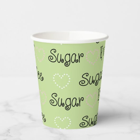 Papieren kopjes "Sugar and Spice" 8 oz. Papieren Bekers (Links)