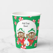 Papieren kopjes "Twee gelukkige elfen" 8 oz. Papieren Bekers (Voorkant)