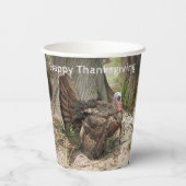 Papieren kopjes van Wild Turkije Papieren Bekers (Achterkant)