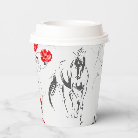 Papieren kopjes voor barokke paarden papieren bekers (Achterkant)