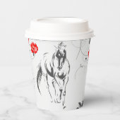 Papieren kopjes voor barokke paarden papieren bekers (Voorkant)