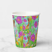 Papieren kopjes voor een haastige verjaardag, bewe papieren bekers (Links)