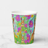 Papieren kopjes voor een haastige verjaardag, bewe papieren bekers (Rechts)