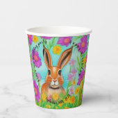 Papieren kopjes voor een haastige verjaardag, bewe papieren bekers (Voorkant)