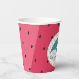 Papieren kopjes "Watermelon Umbrella" 8 oz. Papieren Bekers