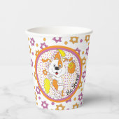 Papieren kopjes "Zeevie/Dog met ballonnen" 8 oz. Papieren Bekers (Voorkant)