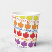 Papieren koppen "3D Dreidels" 8 oz. Bekers (Voorkant)